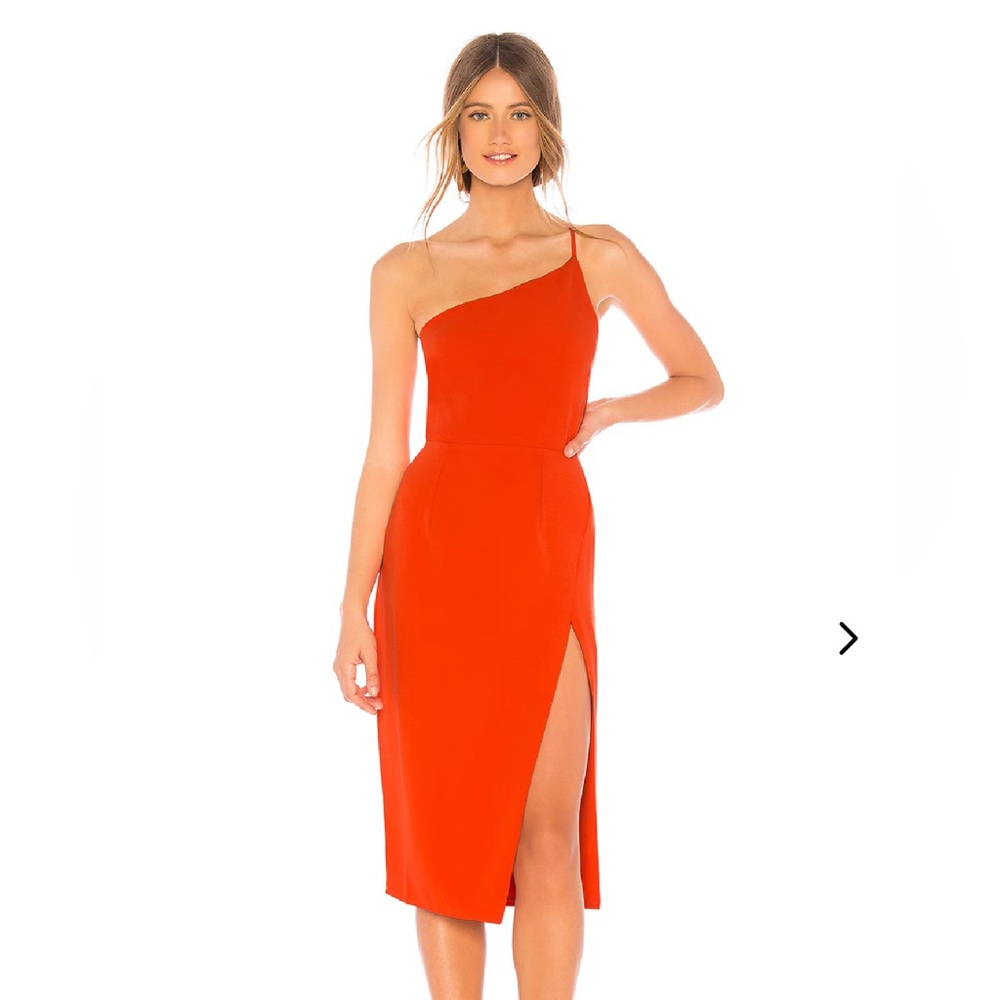 lovers and friends Lazo Midi Dress in Blood Orange